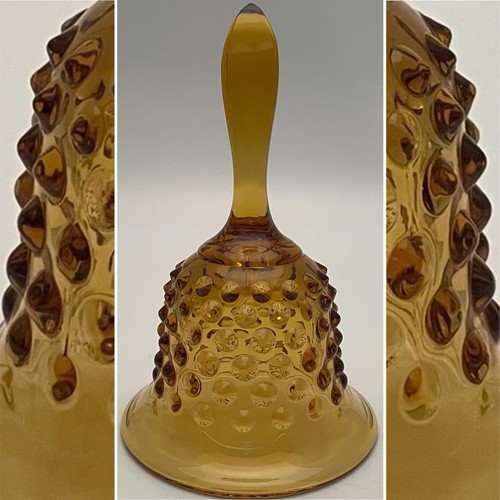 Fenton art glass amber hobnail - art,